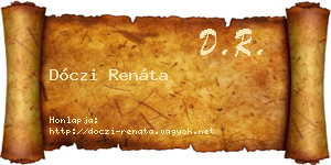 Dóczi Renáta névjegykártya
