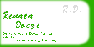 renata doczi business card