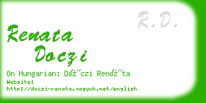 renata doczi business card